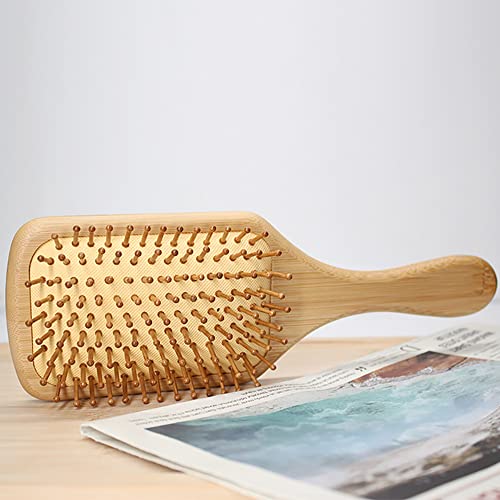 Bamboo Paddle Hairbrush Hair Massage Brush Wooden Anti Static Hair Brush Detangling Hair Brush Eco-Friendly Natural Wooden Bamboo Air Paddle Detangle Hairbrush for Women Kids Men (Rectangle) 6 Bamboo Paddle Hairbrush Hair Massage Brush Wooden Anti Static Hair Brush Detangling Hair Brush Eco-Friendly Natural Wooden Bamboo Air Paddle Detangle Hairbrush for Women Kids Men (Rectangle) - Image 6
