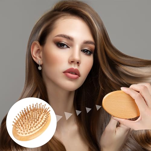 Bamboo Scalp Massage Comb, Wooden Scalp Massager, Round Portable Bamboo Comb Without Handle, For Scalp to Promote Hair Growth, Mini Hair Brush,anti-Static Air Cushion Hairbrush 5 Bamboo Scalp Massage Comb, Wooden Scalp Massager, Round Portable Bamboo Comb Without Handle, For Scalp to Promote Hair Growth, Mini Hair Brush,anti-Static Air Cushion Hairbrush - Image 5