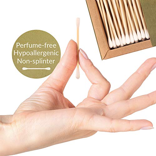 BSM Bamboo Cotton Buds | 300 Eco-Friendly Q Tips | Natural Wooden Cotton Ear Buds for Ear Cleaning, Makeup & Personal Care | Plastic-Free & Biodegradable 3 BSM Bamboo Cotton Buds | 300 Eco-Friendly Q Tips | Natural Wooden Cotton Ear Buds for Ear Cleaning, Makeup & Personal Care | Plastic-Free & Biodegradable - Image 3