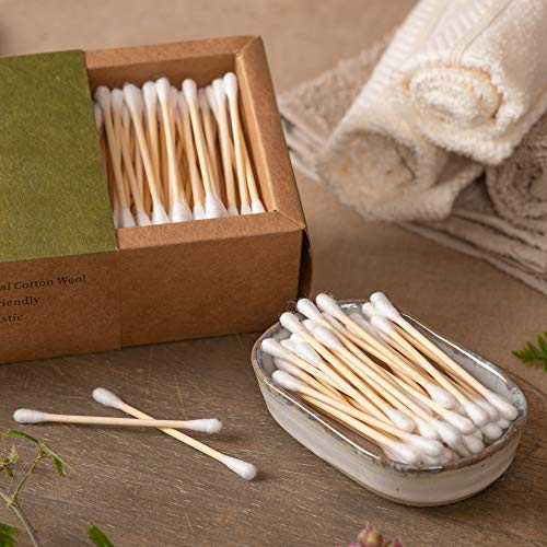 BSM Bamboo Cotton Buds | 300 Eco-Friendly Q Tips | Natural Wooden Cotton Ear Buds for Ear Cleaning, Makeup & Personal Care | Plastic-Free & Biodegradable 6 BSM Bamboo Cotton Buds | 300 Eco-Friendly Q Tips | Natural Wooden Cotton Ear Buds for Ear Cleaning, Makeup & Personal Care | Plastic-Free & Biodegradable - Image 6