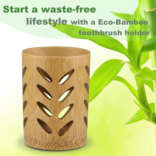 Bamboo Toothbrush Holder For Bathroom Toothbrush Cup With Drainage Quick Drying Bathroom Cup Toothpaste Holder Degradable Cup 4 Bamboo Toothbrush Holder For Bathroom Toothbrush Cup With Drainage Quick Drying Bathroom Cup Toothpaste Holder Degradable Cup - Image 4