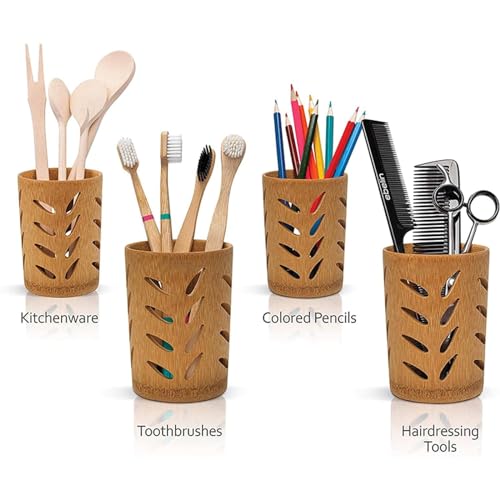 Bamboo Toothbrush Holder For Bathroom Toothbrush Cup With Drainage Quick Drying Bathroom Cup Toothpaste Holder Degradable Cup 5 Bamboo Toothbrush Holder For Bathroom Toothbrush Cup With Drainage Quick Drying Bathroom Cup Toothpaste Holder Degradable Cup - Image 5