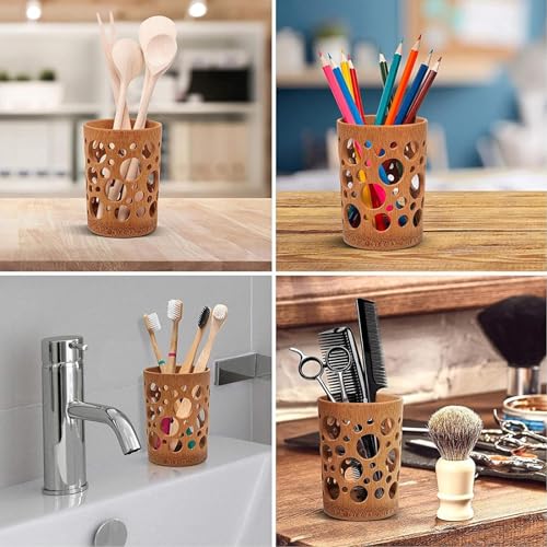 Bamboo Toothbrush Holder For Bathroom Toothbrush Cup With Drainage Quick Drying Bathroom Cup Toothpaste Holder Degradable Cup 6 Bamboo Toothbrush Holder For Bathroom Toothbrush Cup With Drainage Quick Drying Bathroom Cup Toothpaste Holder Degradable Cup - Image 6