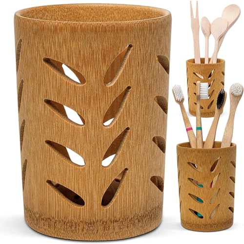 Bamboo Toothbrush Holder For Bathroom Toothbrush Cup With Drainage Quick Drying Bathroom Cup Toothpaste Holder Degradable Cup 1 Bamboo Toothbrush Holder For Bathroom Toothbrush Cup With Drainage Quick Drying Bathroom Cup Toothpaste Holder Degradable Cup