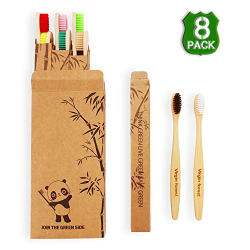 Bamboo Toothbrush, Wooden Toothbrushes, Biodegradable Eco Friendly Vegan Natural Organic Bamboo Charcoal Tooth Brush, Set of 8 Color of Medium Firm Bristles 6 Bamboo Toothbrush, Wooden Toothbrushes, Biodegradable Eco Friendly Vegan Natural Organic Bamboo Charcoal Tooth Brush, Set of 8 Color of Medium Firm Bristles - Image 6
