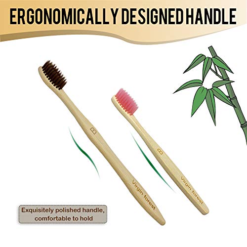 Bamboo Toothbrushes, ECO Friendly Biodegradable Natural Toothbrush with Soft Bristles, Family Pcs of 6 Adult and 4 Kids Toothbrushes 2 Bamboo Toothbrushes, ECO Friendly Biodegradable Natural Toothbrush with Soft Bristles, Family Pcs of 6 Adult and 4 Kids Toothbrushes - Image 2