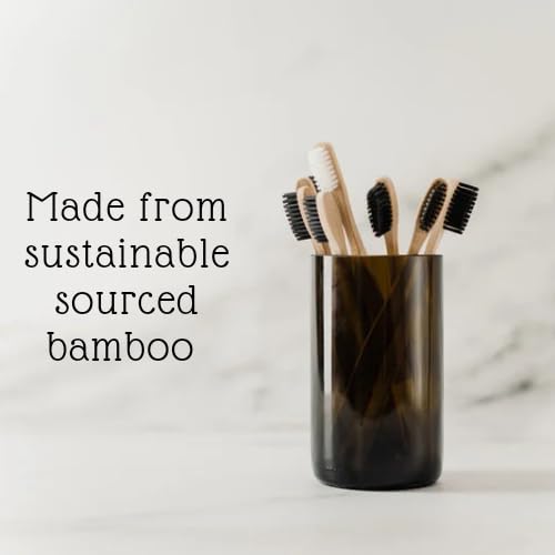 Bamboo Toothbrushes | Pack of 4 | Eco Friendly Products | Organic Biodegradable Wooden Toothbrush with Charcoal Infused Wavy Bristles | Plastic & BPA Free 3 Bamboo Toothbrushes | Pack of 4 | Eco Friendly Products | Organic Biodegradable Wooden Toothbrush with Charcoal Infused Wavy Bristles | Plastic & BPA Free - Image 3