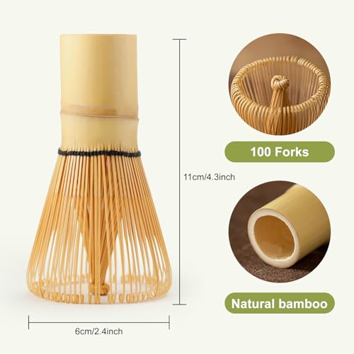 Bamboo Whisk Matcha, Japanese Matcha Starter Set with Handcrafted Bamboo Whisk | Traditional Tea Ceremony Tools for Perfect Matcha Lattes, Hot Chocolate, and More - 100 Forks 2 Bamboo Whisk Matcha, Japanese Matcha Starter Set with Handcrafted Bamboo Whisk | Traditional Tea Ceremony Tools for Perfect Matcha Lattes, Hot Chocolate, and More - 100 Forks - Image 2