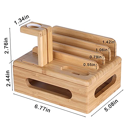 Bamboo Wood Desktop Organizer Charging Docking Station Charger Holder Cradle Charge Stand compatible with iPhone 16 15 14 Pro Max iPad Apple Watch Ulrta 10 9 8 7 6 5 iWatch AirPods Pro 3 4 Smartphone 6 Bamboo Wood Desktop Organizer Charging Docking Station Charger Holder Cradle Charge Stand compatible with iPhone 16 15 14 Pro Max iPad Apple Watch Ulrta 10 9 8 7 6 5 iWatch AirPods Pro 3 4 Smartphone - Image 6
