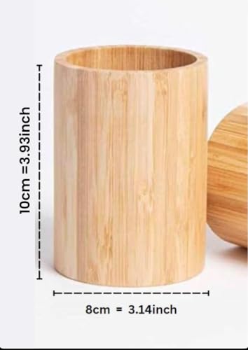 Bamboo Wood Pen Pencil Holder Pot 1 Pc Dekstop Stationery Organiser Caddy Box for Desk Table Toothbrush Single Storage Makeup Brush Storage Office School Supplies 2 Bamboo Wood Pen Pencil Holder Pot 1 Pc Dekstop Stationery Organiser Caddy Box for Desk Table Toothbrush Single Storage Makeup Brush Storage Office School Supplies - Image 2