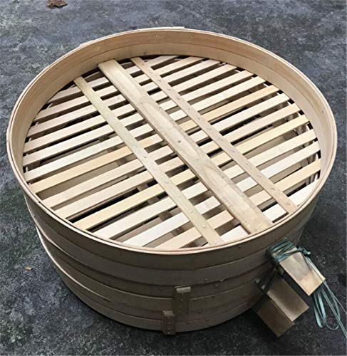 Bamboo steamer Double Boilers Bamboo Steamer Pot Kitchen Cookware Commercial Large Steamed Dumplings Tray Cooking, Chinese kitchen tools (Color : 54cm 4steamer1lid) (60m 4steamer1 Lid) 2 Bamboo steamer Double Boilers Bamboo Steamer Pot Kitchen Cookware Commercial Large Steamed Dumplings Tray Cooking, Chinese kitchen tools (Color : 54cm 4steamer1lid) (60m 4steamer1 Lid) - Image 2