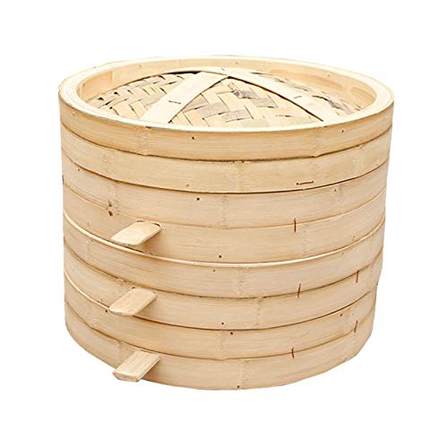 Bamboo steamer Double Boilers Bamboo Steamer Pot Kitchen Cookware Commercial Large Steamed Dumplings Tray Cooking, Chinese kitchen tools (Color : 54cm 4steamer1lid) (60m 4steamer1 Lid) 1 Bamboo steamer Double Boilers Bamboo Steamer Pot Kitchen Cookware Commercial Large Steamed Dumplings Tray Cooking, Chinese kitchen tools (Color : 54cm 4steamer1lid) (60m 4steamer1 Lid)