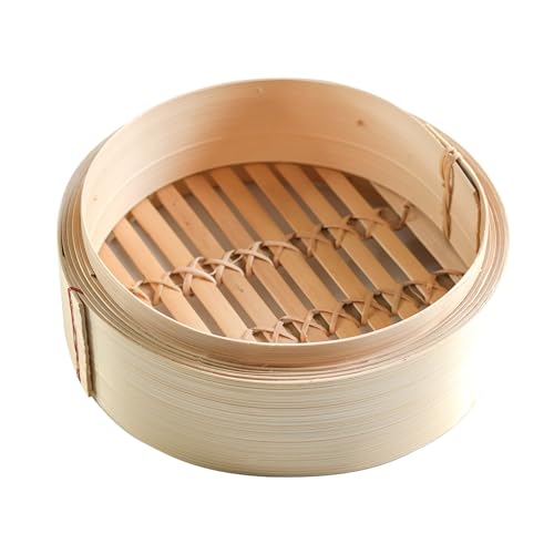 CAPACITEA Bamboo Ø20cm (8") Food Steamer Basket for Dim Sum, Vegetable, and Bao Buns 1 CAPACITEA Bamboo Ø20cm (8") Food Steamer Basket for Dim Sum, Vegetable, and Bao Buns