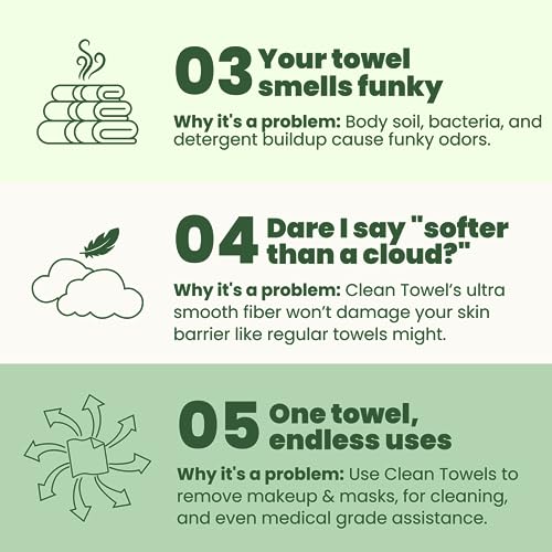 Clean Skin Club Bamboo Viscose Clean Towels XL™, 100% USDA Biobased Face Towel, Disposable Face Towelette, Makeup Remover Dry Wipes, Ultra Soft, 50 Ct, 1 Pack 3 Clean Skin Club Bamboo Viscose Clean Towels XL™, 100% USDA Biobased Face Towel, Disposable Face Towelette, Makeup Remover Dry Wipes, Ultra Soft, 50 Ct, 1 Pack - Image 3