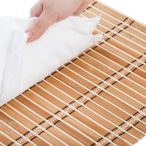 Coloch 8 Pack Natural Bamboo Placemats, Rustic Anti-Slip and Heat-Resistant Table Mat for Kitchen, Dinning Room, Table Protection 4 Coloch 8 Pack Natural Bamboo Placemats, Rustic Anti-Slip and Heat-Resistant Table Mat for Kitchen, Dinning Room, Table Protection - Image 4