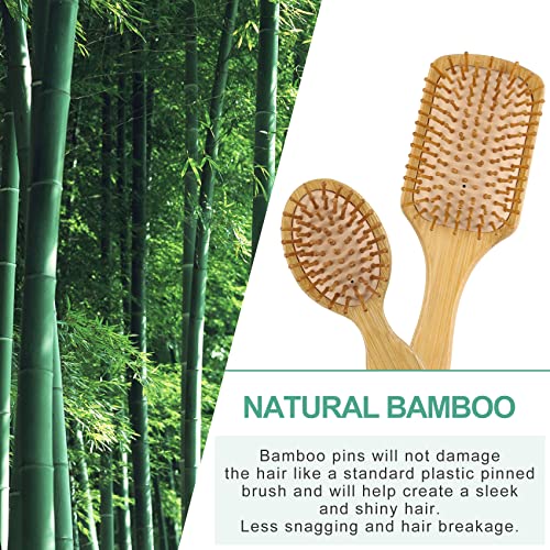 Combetter Natural Bamboo Hairbrush Set - Get Smooth, Shiny, and Healthy Hair with Reduces Frizz and Promotes Hair Growth, Eco-Friendly Wooden Hair Brushes for Women, Men & Kids 2 Combetter Natural Bamboo Hairbrush Set - Get Smooth, Shiny, and Healthy Hair with Reduces Frizz and Promotes Hair Growth, Eco-Friendly Wooden Hair Brushes for Women, Men & Kids - Image 2