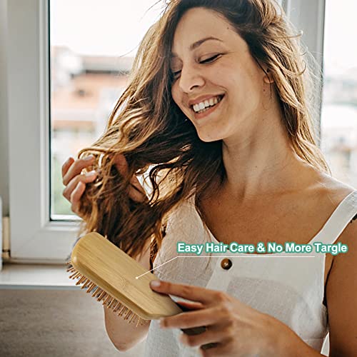 Combetter Natural Bamboo Hairbrush Set - Get Smooth, Shiny, and Healthy Hair with Reduces Frizz and Promotes Hair Growth, Eco-Friendly Wooden Hair Brushes for Women, Men & Kids 4 Combetter Natural Bamboo Hairbrush Set - Get Smooth, Shiny, and Healthy Hair with Reduces Frizz and Promotes Hair Growth, Eco-Friendly Wooden Hair Brushes for Women, Men & Kids - Image 4