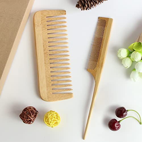Combetter Natural Bamboo Hairbrush Set - Get Smooth, Shiny, and Healthy Hair with Reduces Frizz and Promotes Hair Growth, Eco-Friendly Wooden Hair Brushes for Women, Men & Kids 6 Combetter Natural Bamboo Hairbrush Set - Get Smooth, Shiny, and Healthy Hair with Reduces Frizz and Promotes Hair Growth, Eco-Friendly Wooden Hair Brushes for Women, Men & Kids - Image 6