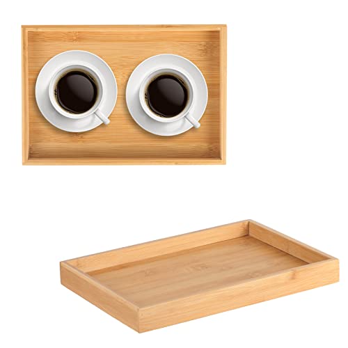 Coptiner Bamboo Serving Tray, Rectangular Wooden Breakfast Tray Serving Platter Tray for Food Coffee Drinks Dessert Dinner Used in Bedroom, Kitchen, Bathroom(28 x 19.5 x 2 cm) 1 Coptiner Bamboo Serving Tray, Rectangular Wooden Breakfast Tray Serving Platter Tray for Food Coffee Drinks Dessert Dinner Used in Bedroom, Kitchen, Bathroom(28 x 19.5 x 2 cm)