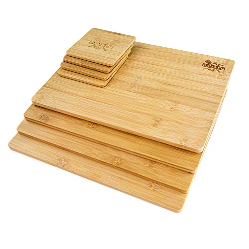 Dan&Co Solid Wooden Placemats and Coasters Set of 4, Stylish 8 Pcs Bamboo Place Mats for Table and Drinks Coasters, Wipe Clean, Nonslip, Heat, Stain Resistant Dining Table Mats | 29cm x 19cm x 1cm 1 Dan&Co Solid Wooden Placemats and Coasters Set of 4, Stylish 8 Pcs Bamboo Place Mats for Table and Drinks Coasters, Wipe Clean, Nonslip, Heat, Stain Resistant Dining Table Mats | 29cm x 19cm x 1cm