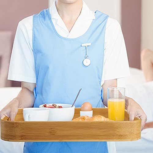 Dicunoy Set of 2 Bamboo Food Serving Tray, Solid Wood Breakfast Tray with Handles, Large Bamboo Food Serving Tea Trays Great for Breakfast, Coffee, Bar, Parties, 39cm L x 27cm W /32cm L x 22cm W 3 Dicunoy Set of 2 Bamboo Food Serving Tray, Solid Wood Breakfast Tray with Handles, Large Bamboo Food Serving Tea Trays Great for Breakfast, Coffee, Bar, Parties, 39cm L x 27cm W /32cm L x 22cm W - Image 3