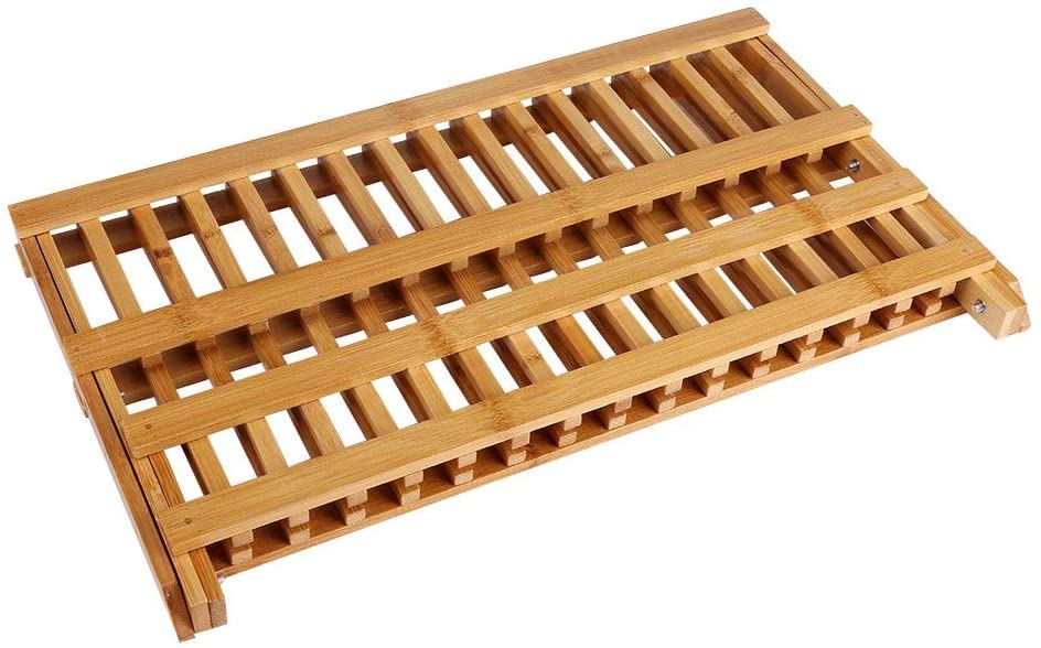 Dish Drainer Drying Rack Folding 2 Tier Drainer Dish Drying Rack with Cutlery Holder Utensils Holder Set Engineered Wood X-shape Easily Foldable Compact and Space Saving Tidy Plates 2 Dish Drainer Drying Rack Folding 2 Tier Drainer Dish Drying Rack with Cutlery Holder Utensils Holder Set Engineered Wood X-shape Easily Foldable Compact and Space Saving Tidy Plates - Image 2