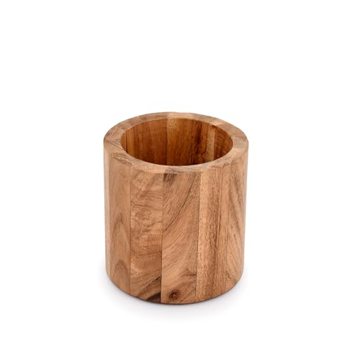 EDHAS Acacia Wood Toothbrush Holder for Bathroom for Toothbrush, Toothpaste, Pens, Makeup Brushes Holder (10.16cm x 10.16cm x10.16cm) 2 EDHAS Acacia Wood Toothbrush Holder for Bathroom for Toothbrush, Toothpaste, Pens, Makeup Brushes Holder (10.16cm x 10.16cm x10.16cm) - Image 2