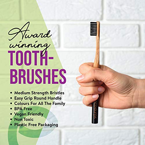 EcoSlurps 12 Bamboo Toothbrushes - Britush Brand - One Year Supply with Each Toothbrush Box Labeled On Internal Boxes - Award Winning Multi Colour Adult Toothbrush Multipack (12 Adult, Multicoloured) 4 EcoSlurps 12 Bamboo Toothbrushes - Britush Brand - One Year Supply with Each Toothbrush Box Labeled On Internal Boxes - Award Winning Multi Colour Adult Toothbrush Multipack (12 Adult, Multicoloured) - Image 4