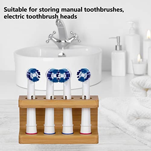 Electric Toothbrush Head Holder,Freestanding Electric Toothbrush Holder Bamboo Toothbrush Holder for Refill Heads,For Bathroom,Toothbrush Organiser Bathroom Accessories 4 Electric Toothbrush Head Holder,Freestanding Electric Toothbrush Holder Bamboo Toothbrush Holder for Refill Heads,For Bathroom,Toothbrush Organiser Bathroom Accessories - Image 4