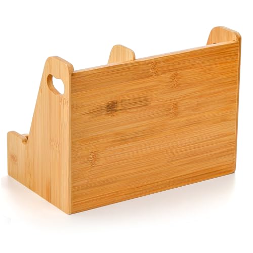 Elsjoy 3 Pieces Bamboo Desk Organizer Set with Pen Holder, Table Organizer Caddy Office Desk Accessories Storage Holder with Handle, Desktop Organizer for Office Supplies, Vanity, Mail 3 Elsjoy 3 Pieces Bamboo Desk Organizer Set with Pen Holder, Table Organizer Caddy Office Desk Accessories Storage Holder with Handle, Desktop Organizer for Office Supplies, Vanity, Mail - Image 3