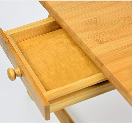 Foldable Large Bed Tray,Portable Bamboo Breakfast Tray,Adjustable Height Lap Desk Laptop Bed Desk with Drawer,Breakfast Tray,Multifunction Laptop Stand with Tablet & Phone Slots. 6 Foldable Large Bed Tray,Portable Bamboo Breakfast Tray,Adjustable Height Lap Desk Laptop Bed Desk with Drawer,Breakfast Tray,Multifunction Laptop Stand with Tablet & Phone Slots. - Image 6
