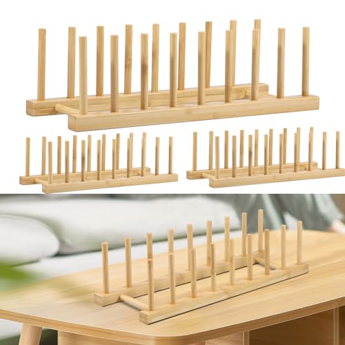 Foppla 3pcs Bamboo Bowl Dying Rack Durable Bamboo Plate Bowl Multifunctional Pottery Lid Organiser Hold Easy to Use Bowl and Plate Storage Practice Practical Animal Dryer -T 5 Foppla 3pcs Bamboo Bowl Dying Rack Durable Bamboo Plate Bowl Multifunctional Pottery Lid Organiser Hold Easy to Use Bowl and Plate Storage Practice Practical Animal Dryer -T - Image 5
