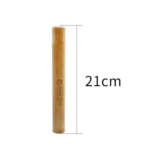 Gaia Guy Bamboo Toothbrush Travel Case 2 Pack - Portable Bamboo Toothbrush Holder Great For Plastic-Free Travel, Camping and Zero Waste Living, Natural, Retro 3 Gaia Guy Bamboo Toothbrush Travel Case 2 Pack - Portable Bamboo Toothbrush Holder Great For Plastic-Free Travel, Camping and Zero Waste Living, Natural, Retro - Image 3