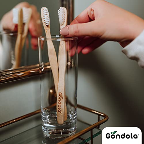 Gondola Adults Bamboo Toothbrushes - Eco Friendly Wooden Toothbrushes with Soft Bristles & Smooth Bamboo Handles - Biodegradable & Zero Waste Packaging - 4 Pack 6 Gondola Adults Bamboo Toothbrushes - Eco Friendly Wooden Toothbrushes with Soft Bristles & Smooth Bamboo Handles - Biodegradable & Zero Waste Packaging - 4 Pack - Image 6
