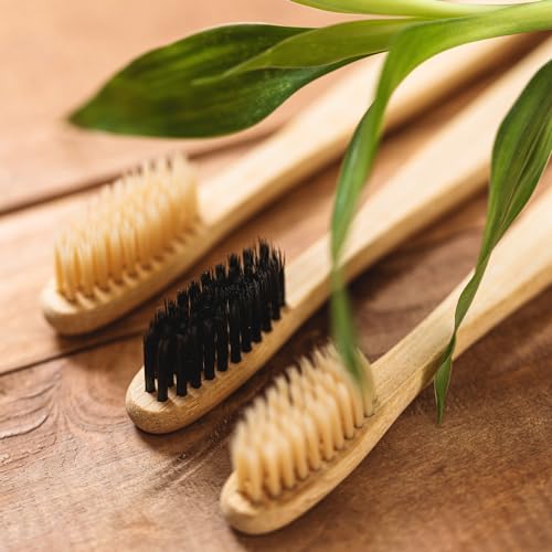 GreenMingle 10 Pack Bamboo Toothbrushes Medium Bristles - Family 10 Toothbrush Eco Friendly Biodegradable Organic Premium Wooden Toothbrush 5 GreenMingle 10 Pack Bamboo Toothbrushes Medium Bristles - Family 10 Toothbrush Eco Friendly Biodegradable Organic Premium Wooden Toothbrush - Image 5