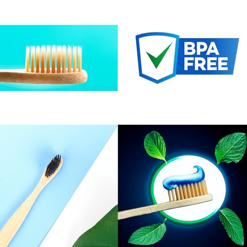 GreenMingle 10 Pack Bamboo Toothbrushes Medium Bristles - Family 10 Toothbrush Eco Friendly Biodegradable Organic Premium Wooden Toothbrush 6 GreenMingle 10 Pack Bamboo Toothbrushes Medium Bristles - Family 10 Toothbrush Eco Friendly Biodegradable Organic Premium Wooden Toothbrush - Image 6