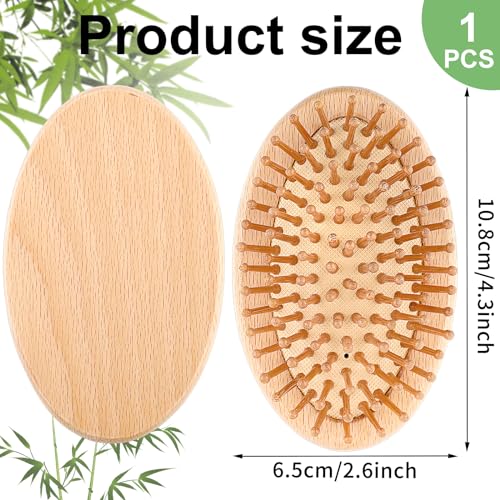 Grevosea Bamboo Brush, Scalp Massager Shampoo Brush Bamboo Massage Comb Natural Wooden Wet and Dry Hair Scalp Care Brush Women Detangling Hairbrush for Dandruff Removal Hair Growth 2 Grevosea Bamboo Brush, Scalp Massager Shampoo Brush Bamboo Massage Comb Natural Wooden Wet and Dry Hair Scalp Care Brush Women Detangling Hairbrush for Dandruff Removal Hair Growth - Image 2