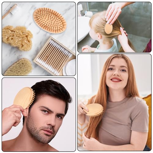 Grevosea Bamboo Brush, Scalp Massager Shampoo Brush Bamboo Massage Comb Natural Wooden Wet and Dry Hair Scalp Care Brush Women Detangling Hairbrush for Dandruff Removal Hair Growth 7 Grevosea Bamboo Brush, Scalp Massager Shampoo Brush Bamboo Massage Comb Natural Wooden Wet and Dry Hair Scalp Care Brush Women Detangling Hairbrush for Dandruff Removal Hair Growth - Image 7