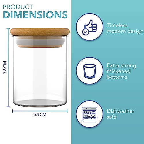 HEFTMAN Small Glass Spice Jars - Set of 10, 100ml Glass Jars With Bamboo Lids & Airtight Seal - Borosilicate Glass Storage Jars for Spices, Herbs, Tea, Coffee Kitchen Jars With Lids, Labels & Pen 4 HEFTMAN Small Glass Spice Jars - Set of 10, 100ml Glass Jars With Bamboo Lids & Airtight Seal - Borosilicate Glass Storage Jars for Spices, Herbs, Tea, Coffee Kitchen Jars With Lids, Labels & Pen - Image 4