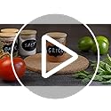 HEFTMAN Small Glass Spice Jars - Set of 10, 100ml Glass Jars With Bamboo Lids & Airtight Seal - Borosilicate Glass Storage Jars for Spices, Herbs, Tea, Coffee Kitchen Jars With Lids, Labels & Pen 7 HEFTMAN Small Glass Spice Jars - Set of 10, 100ml Glass Jars With Bamboo Lids & Airtight Seal - Borosilicate Glass Storage Jars for Spices, Herbs, Tea, Coffee Kitchen Jars With Lids, Labels & Pen - Image 7