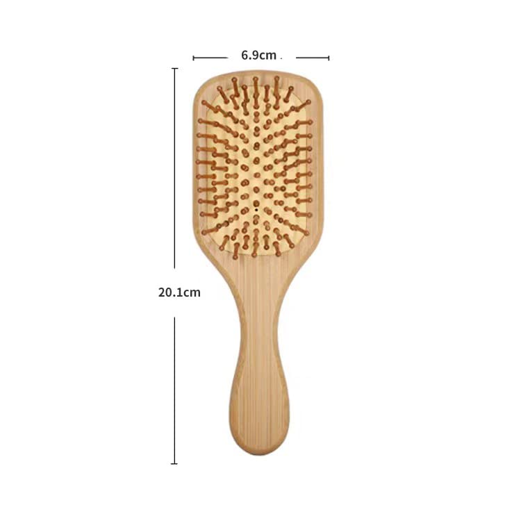 Hair Brush, 100% Natural Bamboo Anti Static Hair Massage Brush, Detangling Hair Comb, Reducing Hair Breakage and Frizzy No More Tangle (square 60g) 5 Hair Brush, 100% Natural Bamboo Anti Static Hair Massage Brush, Detangling Hair Comb, Reducing Hair Breakage and Frizzy No More Tangle (square 60g) - Image 5