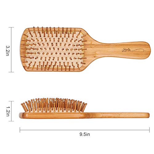Hair Brush Bamboo Hairbrush For Long,Thick,Curly,Wavy,Dry or Damaged Hair, Paddle Hair Brush Reducing Hair Breakage and Frizzy, No More Tangle 5 Hair Brush Bamboo Hairbrush For Long,Thick,Curly,Wavy,Dry or Damaged Hair, Paddle Hair Brush Reducing Hair Breakage and Frizzy, No More Tangle - Image 5