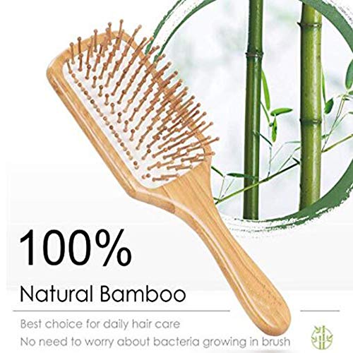 Hair Brush Bamboo Hairbrush For Long,Thick,Curly,Wavy,Dry or Damaged Hair, Paddle Hair Brush Reducing Hair Breakage and Frizzy, No More Tangle 6 Hair Brush Bamboo Hairbrush For Long,Thick,Curly,Wavy,Dry or Damaged Hair, Paddle Hair Brush Reducing Hair Breakage and Frizzy, No More Tangle - Image 6