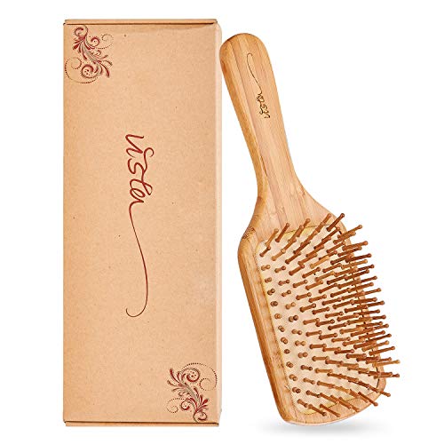 Hair Brush Bamboo Hairbrush For Long,Thick,Curly,Wavy,Dry or Damaged Hair, Paddle Hair Brush Reducing Hair Breakage and Frizzy, No More Tangle 1 Hair Brush Bamboo Hairbrush For Long,Thick,Curly,Wavy,Dry or Damaged Hair, Paddle Hair Brush Reducing Hair Breakage and Frizzy, No More Tangle