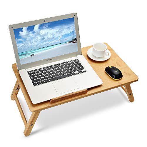 Harcas Bamboo Laptop Stand for Desk. Notebook Table Foldable and Portable Design. Adjustable Height and Viewing Angle. Can Be Used as a Breakfast Tray or Drawing Table. Ideal for 15.6-inch Laptops 3 Harcas Bamboo Laptop Stand for Desk. Notebook Table Foldable and Portable Design. Adjustable Height and Viewing Angle. Can Be Used as a Breakfast Tray or Drawing Table. Ideal for 15.6-inch Laptops - Image 3