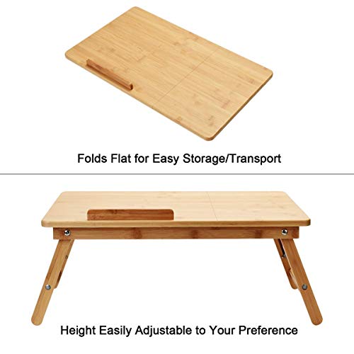 Harcas Bamboo Laptop Stand for Desk. Notebook Table Foldable and Portable Design. Adjustable Height and Viewing Angle. Can Be Used as a Breakfast Tray or Drawing Table. Ideal for 15.6-inch Laptops 7 Harcas Bamboo Laptop Stand for Desk. Notebook Table Foldable and Portable Design. Adjustable Height and Viewing Angle. Can Be Used as a Breakfast Tray or Drawing Table. Ideal for 15.6-inch Laptops - Image 7