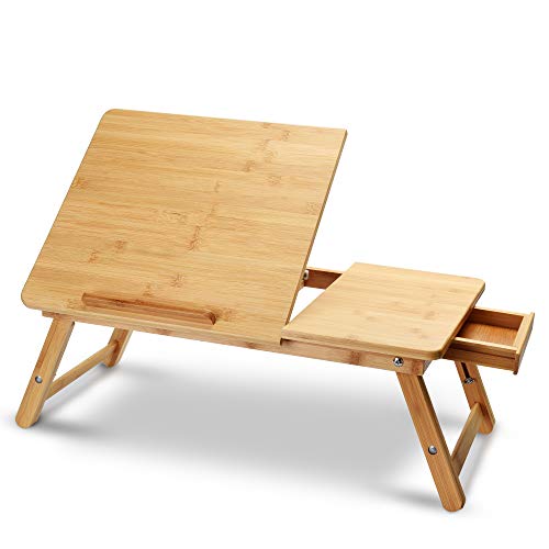 Harcas Bamboo Laptop Stand for Desk. Notebook Table Foldable and Portable Design. Adjustable Height and Viewing Angle. Can Be Used as a Breakfast Tray or Drawing Table. Ideal for 15.6-inch Laptops 1 Harcas Bamboo Laptop Stand for Desk. Notebook Table Foldable and Portable Design. Adjustable Height and Viewing Angle. Can Be Used as a Breakfast Tray or Drawing Table. Ideal for 15.6-inch Laptops