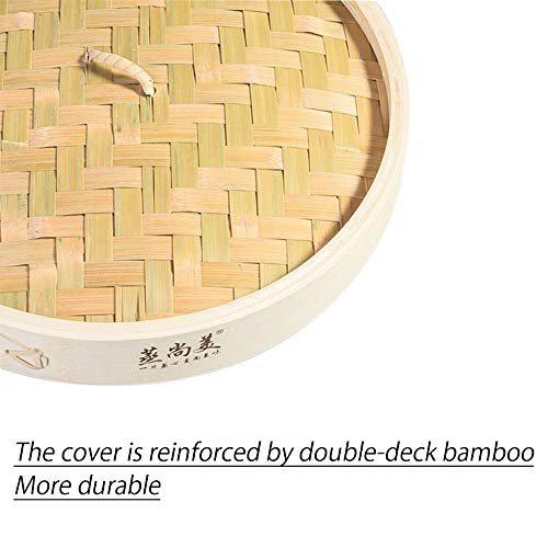 Hcooker 3 Tier Kitchen Bamboo Steamer Basket for Asian Cooking Buns Dumplings Vegetables Fish Rice 5 Hcooker 3 Tier Kitchen Bamboo Steamer Basket for Asian Cooking Buns Dumplings Vegetables Fish Rice - Image 5