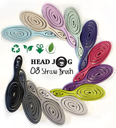 Head Jog 08 Paddle Brush Flexible Soft Pin Bristles, Detangling Wet Or Dry Hair. Gentle Brushing Hairbrush. Detangling Brush Curly & Wavy. (Original Collection Sage). 4 Head Jog 08 Paddle Brush Flexible Soft Pin Bristles, Detangling Wet Or Dry Hair. Gentle Brushing Hairbrush. Detangling Brush Curly & Wavy. (Original Collection Sage). - Image 4