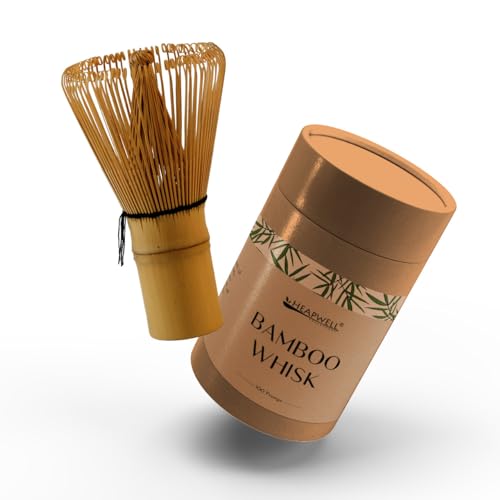 Heapwell Superfoods Matcha Bamboo Whisk 100 Prongs - Authentic Accessory for Traditional Matcha Tea Preparation 1 Heapwell Superfoods Matcha Bamboo Whisk 100 Prongs - Authentic Accessory for Traditional Matcha Tea Preparation